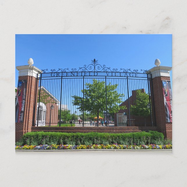 Postales de Greenfield Village Gates (Anverso)