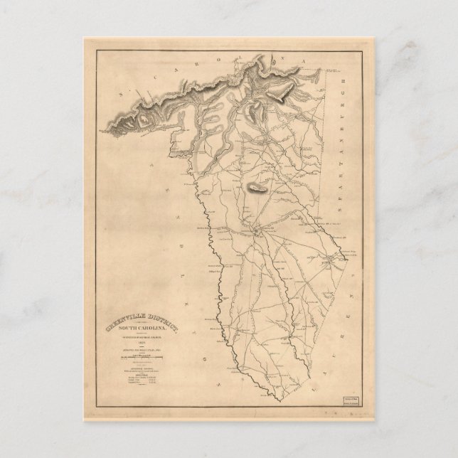 Postales de Greenville South Carolina 1820 (Anverso)