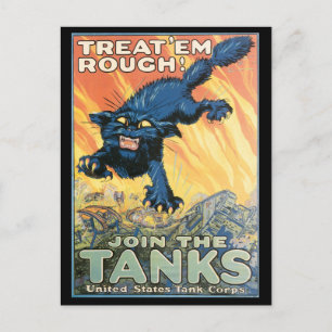 Postales de guerra vintage, Poster de tanque vinta