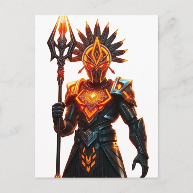 Postales de guerrero futurista (Anverso)