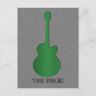 Postales de guitarra a rayas, verde