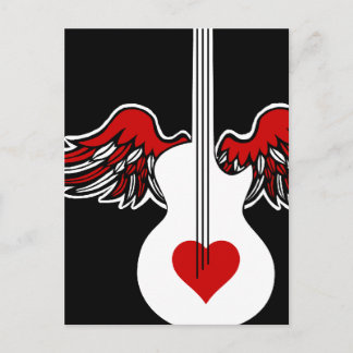 Postales de guitarra del corazón volador