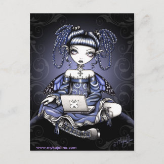 Postales de hadas Stacy Midnight Surfing LapTop