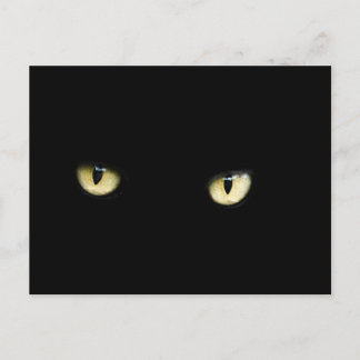 Postales de Halloween Black Cat Eyes