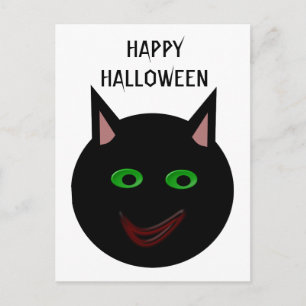 Postales de Halloween Black Cat Personalizable
