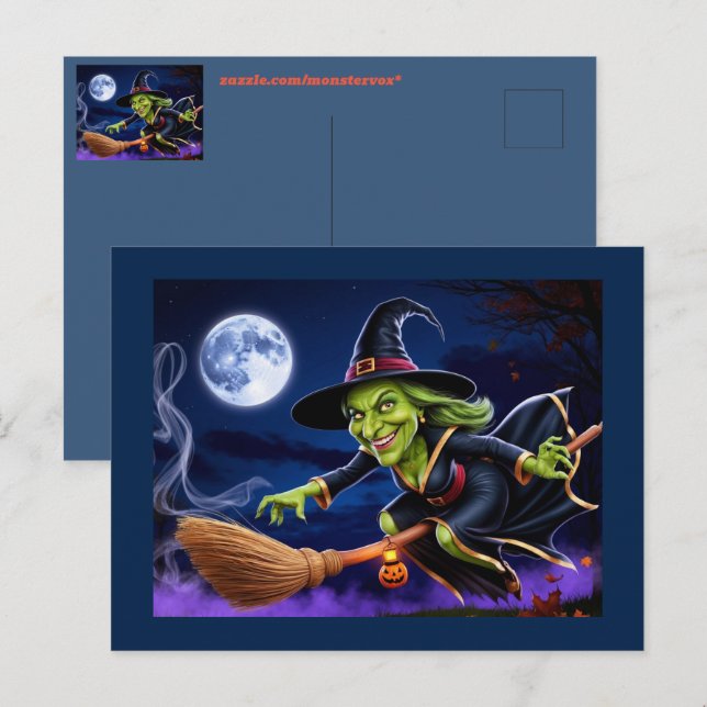 Postales de Halloween/Brujas (Anverso / Reverso)