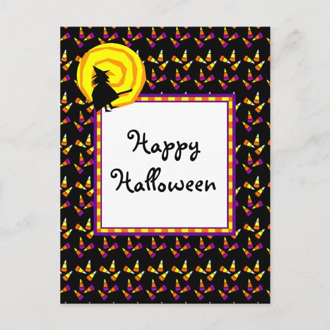 Postales de Halloween Candy Corn (Anverso)