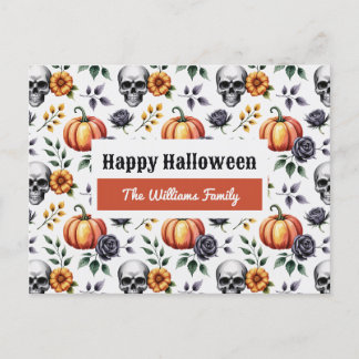 Postales de Halloween con color de agua personaliz