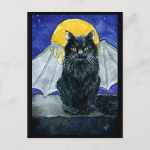 Postales de Halloween con estilo de garganta negro