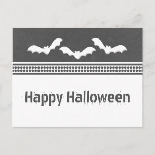 Postales de Halloween de Batty Gone, gris oscuro