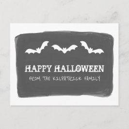 Postales de Halloween de Black White Watercolor Ba