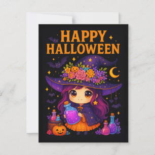 Postales de Halloween de Bruja