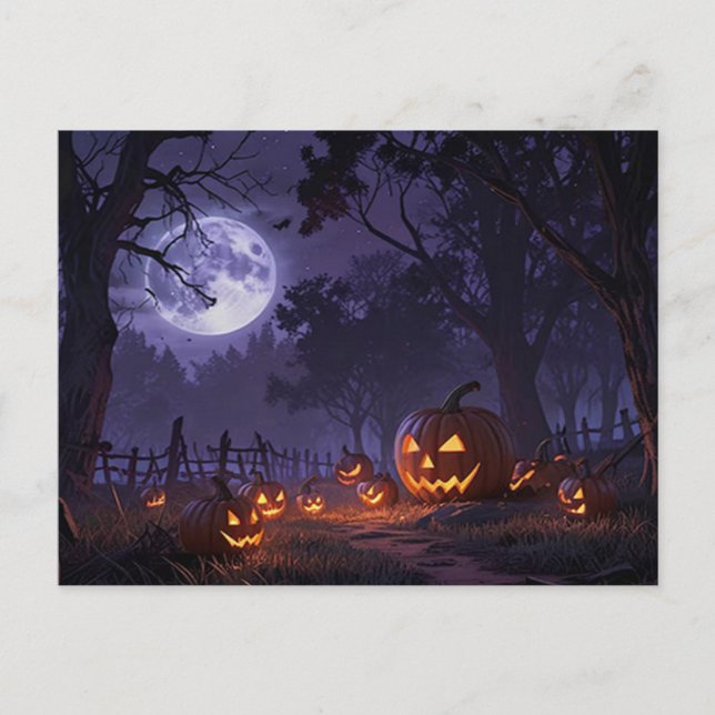 Postales de Halloween de Jack O' Lanterns (Anverso)