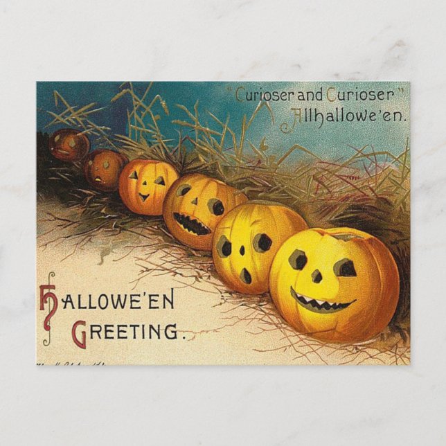 Postales de Halloween de Jack O'Lanterns (Anverso)