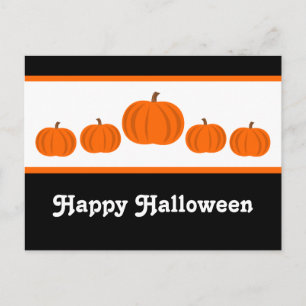 Postales de Halloween de la fila de calabaza