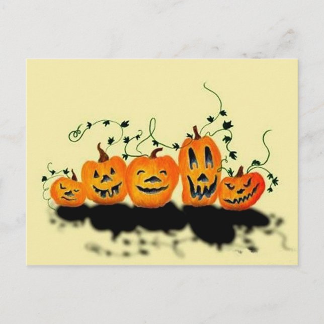 Postales de Halloween de Silly Pumpkins (Anverso)