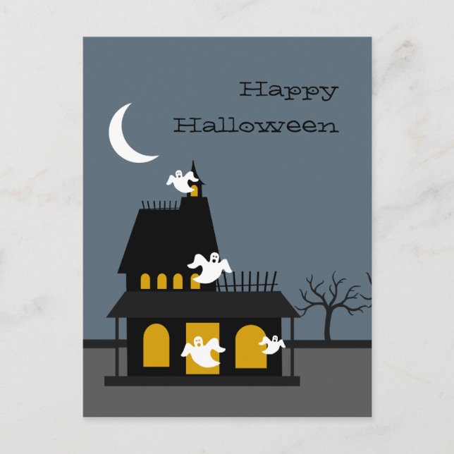 Postales de Halloween en la casa brutalmente embru (Anverso)