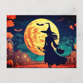 Postales de Halloween para el ilustracion de Bruja