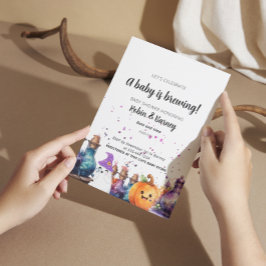 Postales de Halloween para invitación de Embarazo