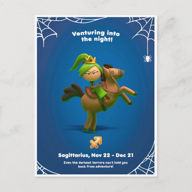 Postales de Halloween para Sagittarius (Anverso)