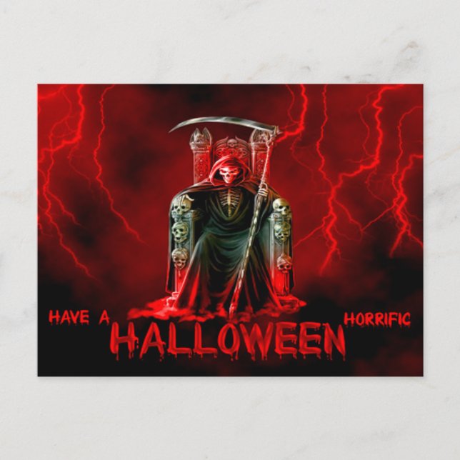 Postales de Halloween/Rémins Grim con iluminación (Anverso)