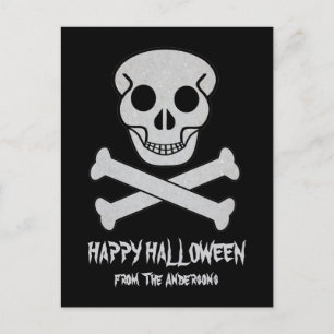 Postales de Halloween Skull y Bones