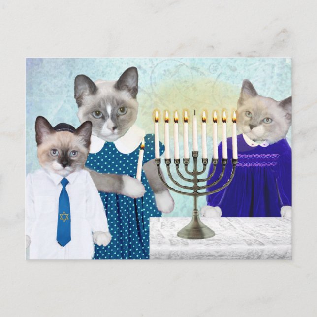 Postales de Hanukkah para gatitos (Anverso)