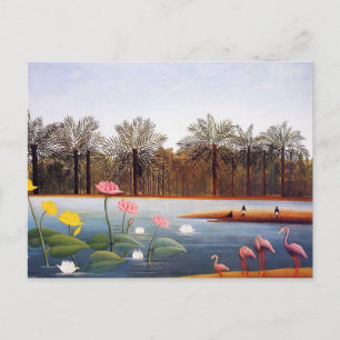 Postales de Henri Rousseau Flamingoes