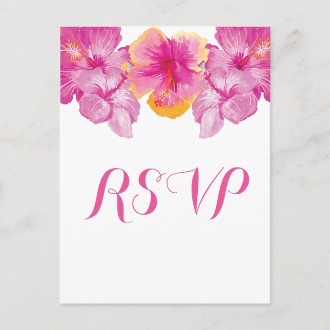 Postales de Hibiscus Floral RSVP (Anverso)