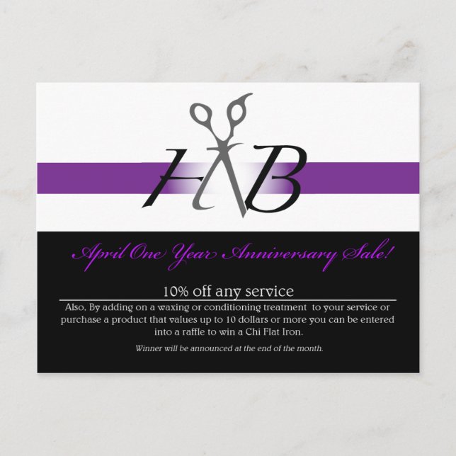 Postales de HNB Heather Bartell Salon (Anverso)