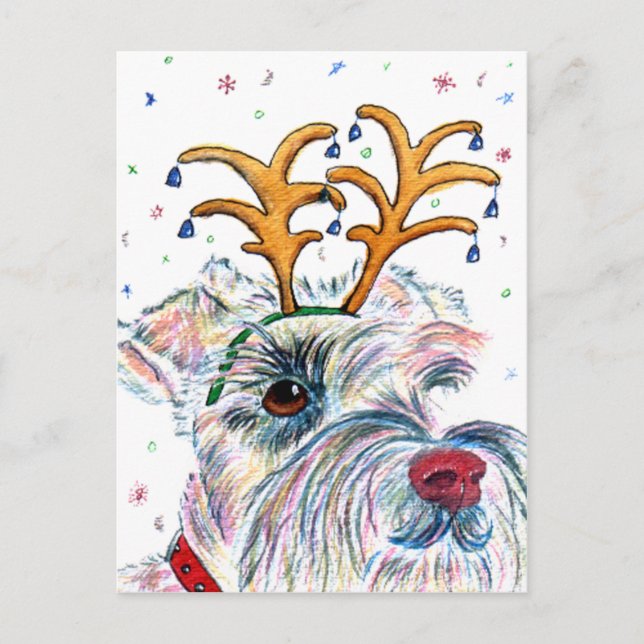Postales de Holiday Schnauzer (Anverso)