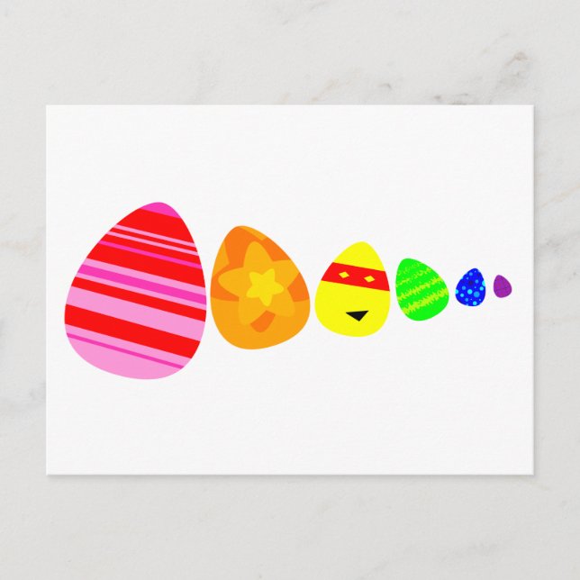 Postales de Huevos de Pascua con Arcoiris (Anverso)