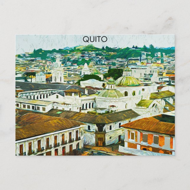 Postales de Ilustracion acuático Quito Ecuador (Anverso)