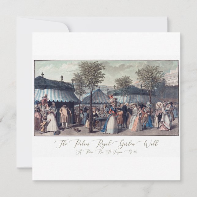 Postales de Ilustracion de moda de Francia antigua (Anverso)