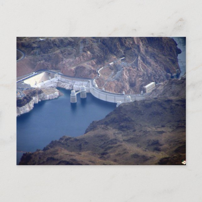 Postales de imágenes aéreas de Hoover Dam (Anverso)