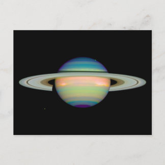 Postales de imágenes infrarrojas de Saturno