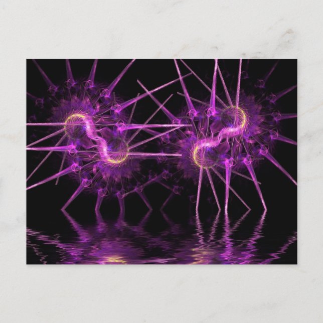 Postales de insectos de fantasía fractal (Anverso)