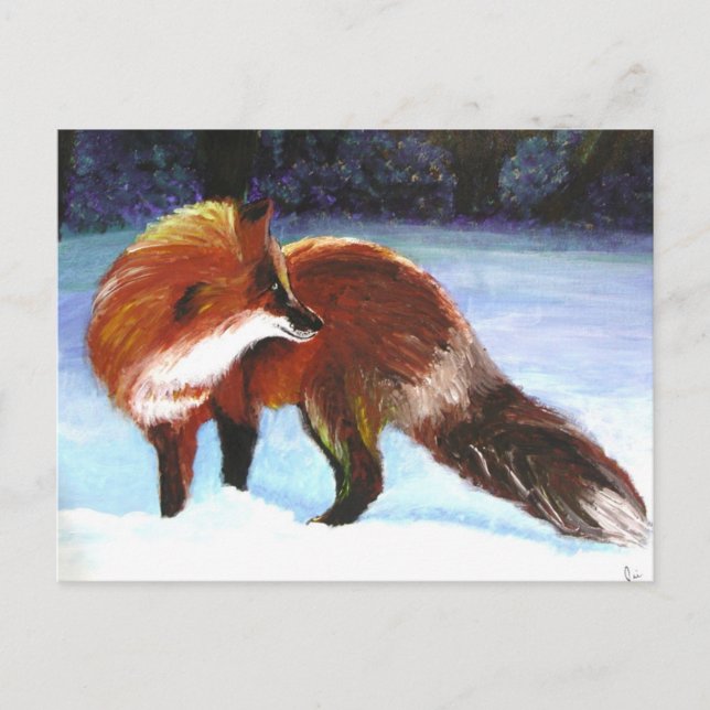 Postales de Invierno Visitor (Red Fox) (Anverso)