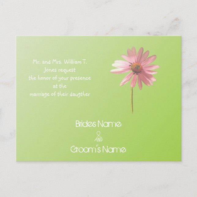 Postales de invitación a bodas baratas (Anverso)