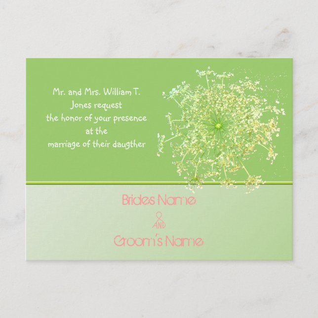 Postales de invitación a bodas baratas (Anverso)