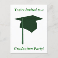 Postales de invitación al partido Green Cap Gradua
