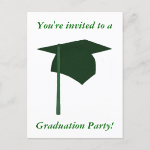 Postales de invitación al partido Green Cap Gradua