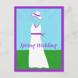 Postales de invitación al vestido de novia de cint