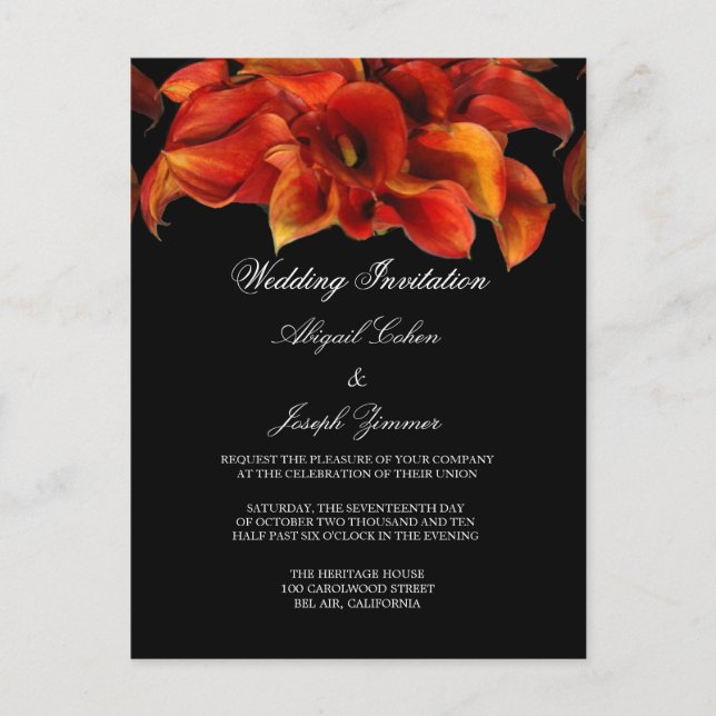 Postales de invitación de boda (Anverso)