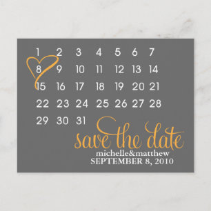Postales de Invitación de Boda de calendario {nara