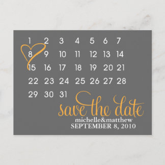 Postales de Invitación de Boda de calendario {nara