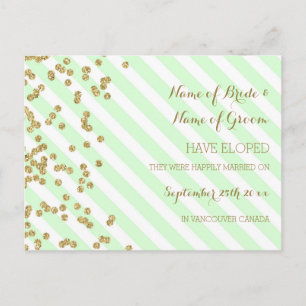 Postales de Invitación de elopement de tiras de or