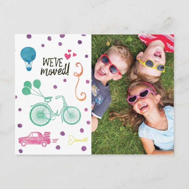 Postales de Invitación móvil corta con foto (Anverso)