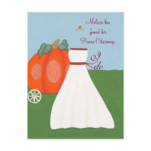 Postales de invitaciones a ducha de novia Princesa