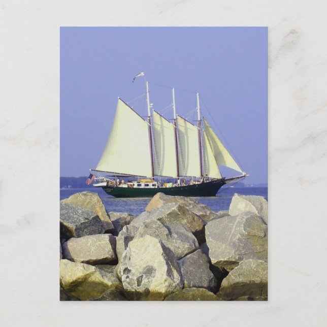Postales de Jamestown Sailboat (Anverso)